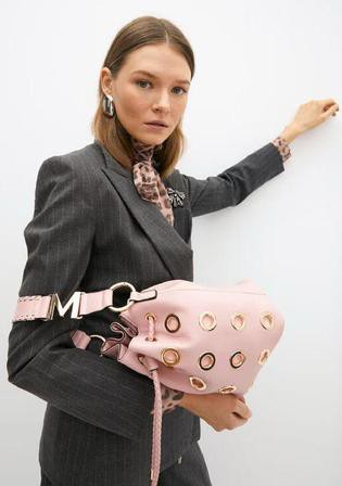 Lola Casademunt Pink Metal Eyelet Drawstring Crossbody Bag 產品圖