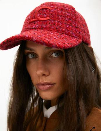 Lola Casademunt Red Tweed Baseball Cap 產品圖