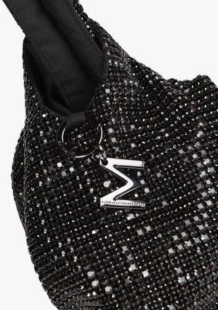 Lola Casademunt Black Rhinestone Hobo Shoulder Bag 產品圖